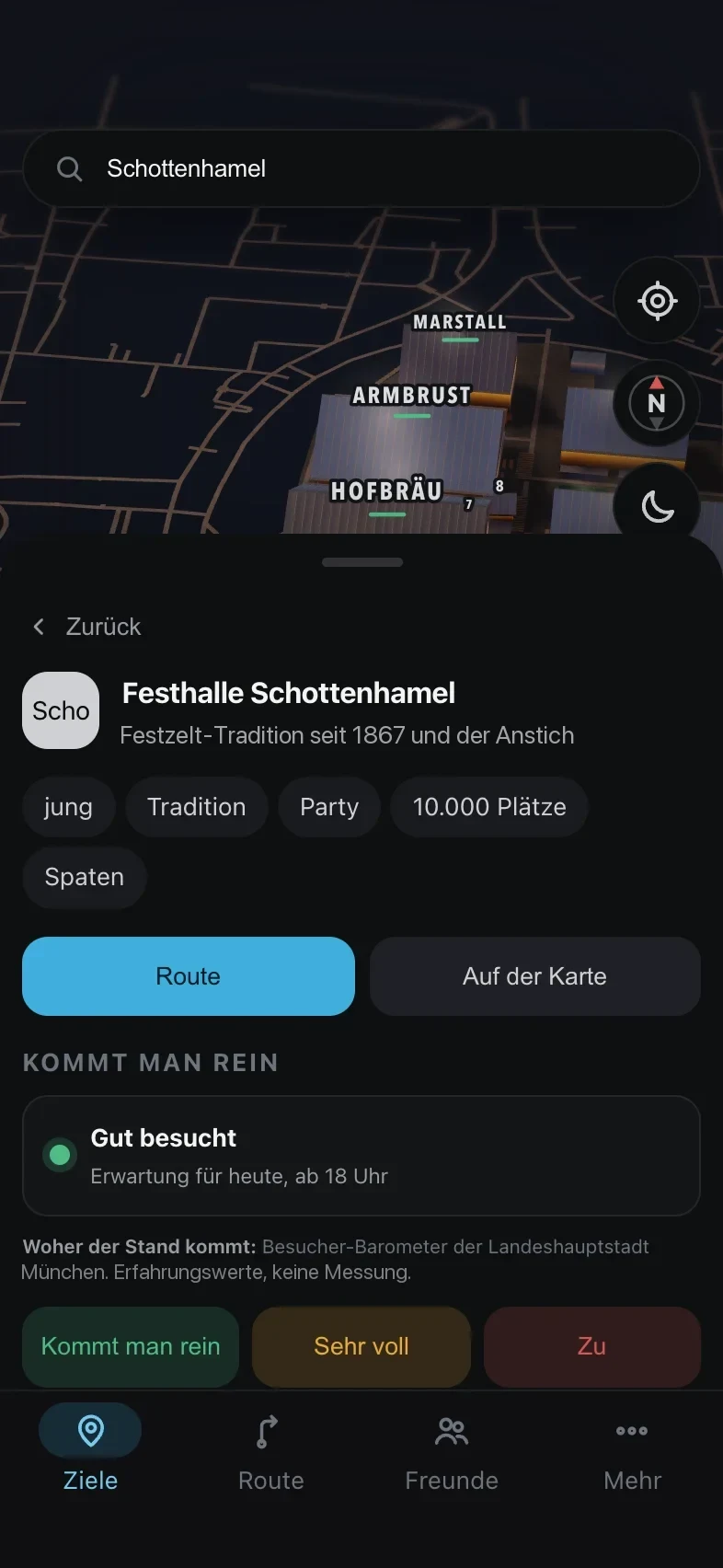 Zeltblatt der Festhalle Schottenhamel