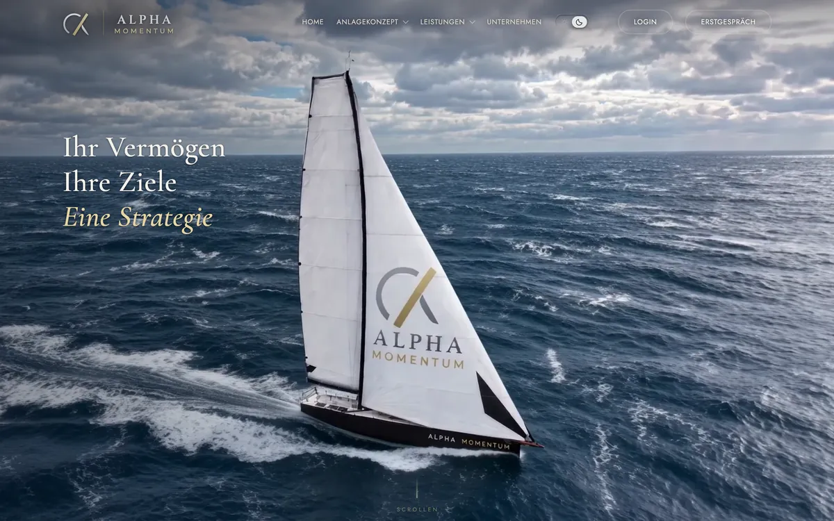 Startseite von Alpha Momentum